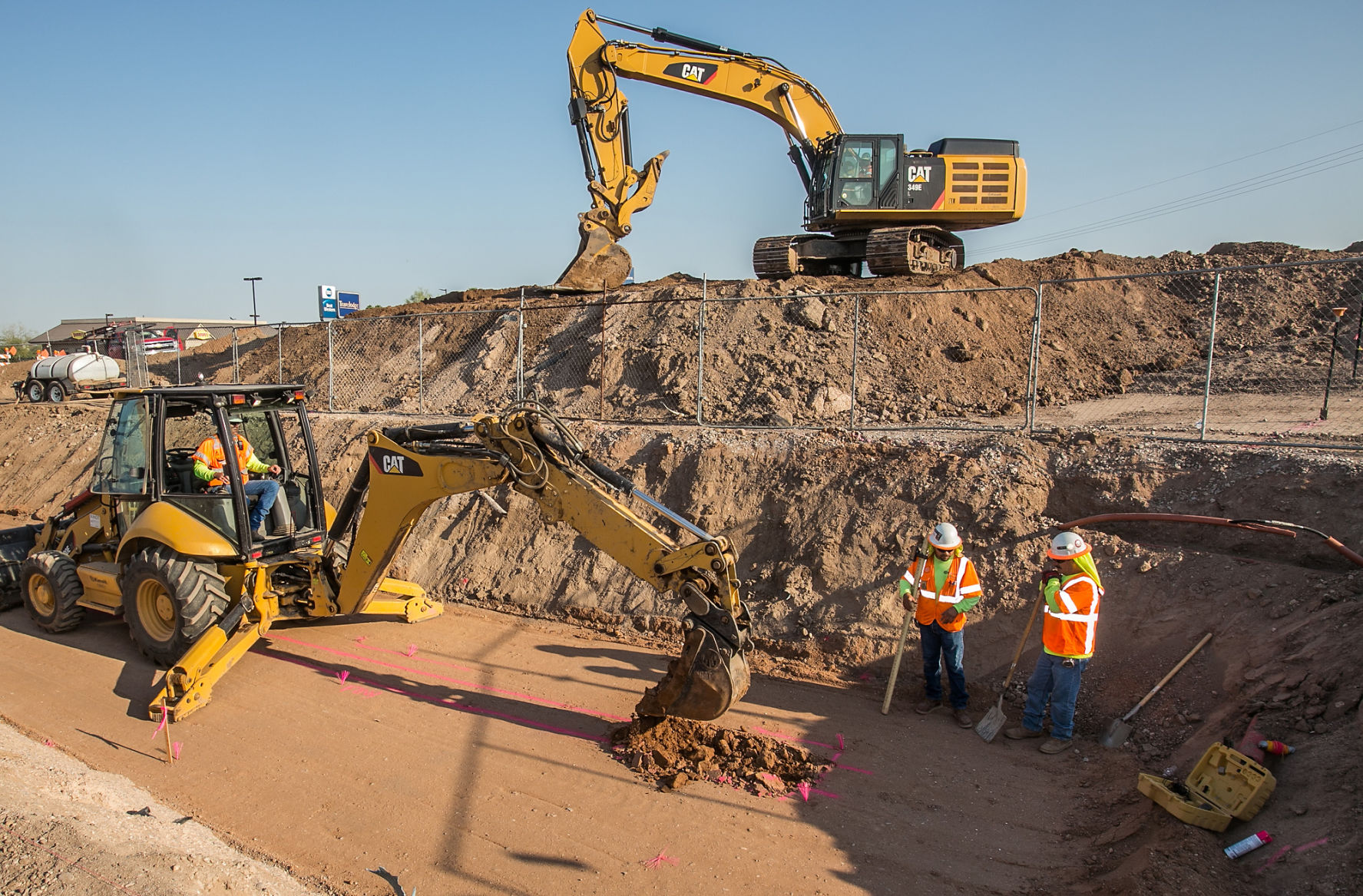 Ina Road bridge construction